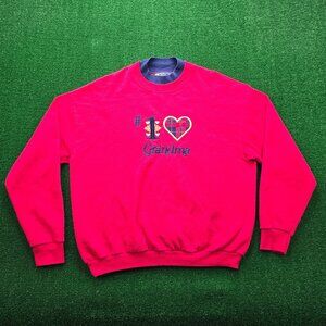 #1‎ Grandma Sweatshirt Womens XL Red Pullover Crewneck Pullover Made in USA